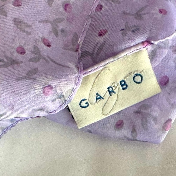 🧣 Vintage Stylish Garbo Purple Square Scarf 20" x 20" - Picture 5 of 11